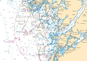 Karta över området för VTS Lysekil Karta över området för VTS Lysekil