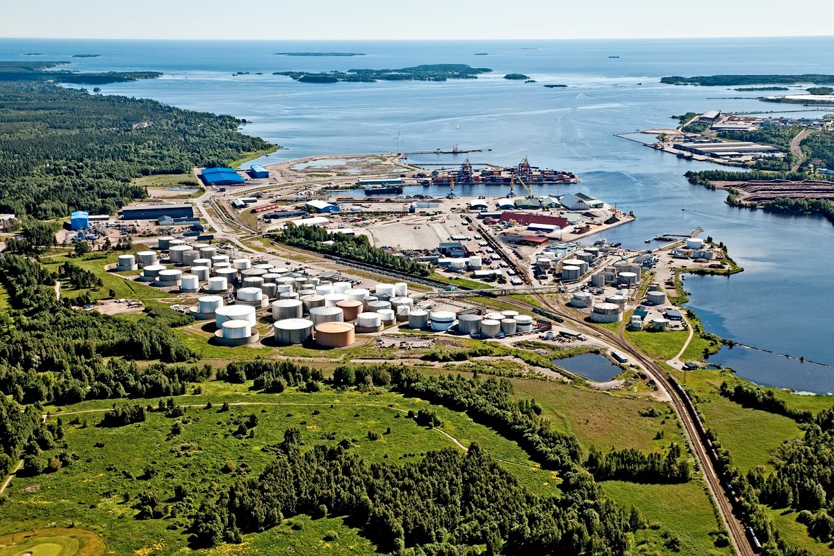 Aerial photo of Port of Gävle