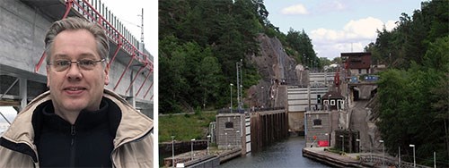 Arto Tapio, slussmästare/farledstekniker i Säffle och Åmål. Foto: Sjöfartsverket Arto Tapio, slussmästare/farledstekniker i Säffle och Åmål.