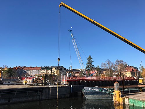 Slussholmen. Foto: Sjöfartsverket Slussholmen.