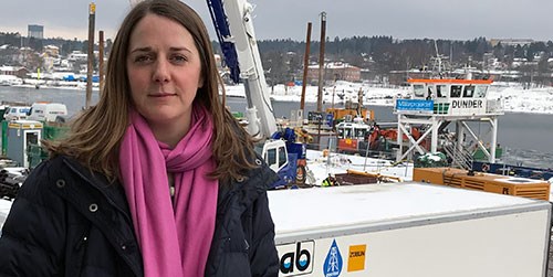 Miljöhandläggare Jenny Grönesjö, Norén. Foto: Sjöfartsverket Miljöhandläggare Jenny Grönesjö Norén
