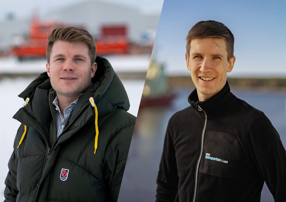 Max Bjurström är Sjöfartsverkets biträdande projektledare i Malmporten och Johan Skott är projektingenjör i Malmporten, Luleå Hamn. Foton: Marcus Johansson och Jacob Nilsson Max Bjurström är Sjöfartsverkets biträdande projektledare i Malmporten och Johan Skott är projektingenjör i Malmporten, Luleå Hamn. Foton: Marcus Johansson och Jacob Nilsson