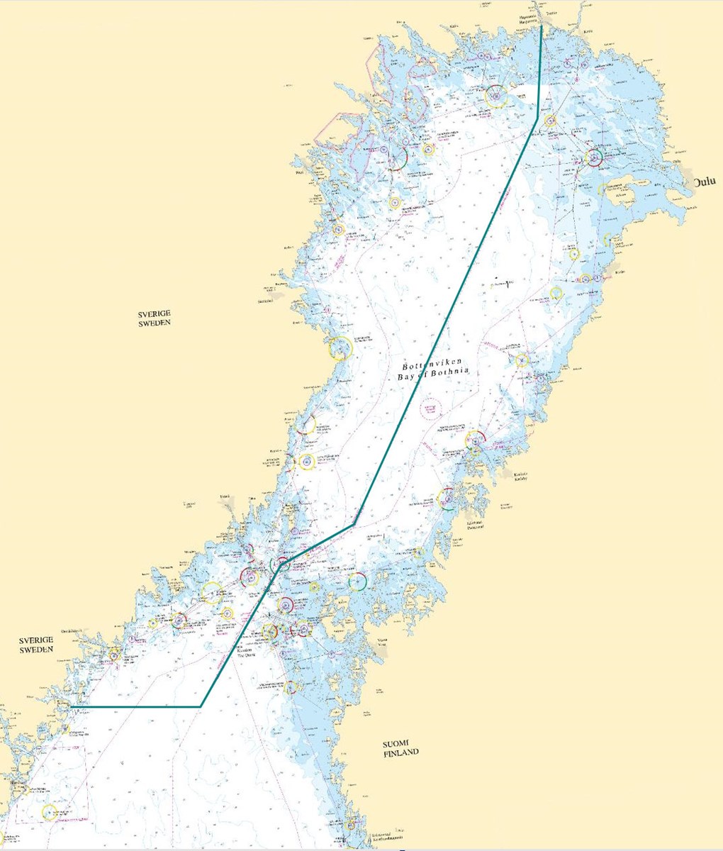 En bild på Luleå Lotsområde med dragen gräns