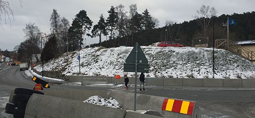 Trädfällning på Kullen. Foto: Sjöfartsverket Trädfällning på Kullen