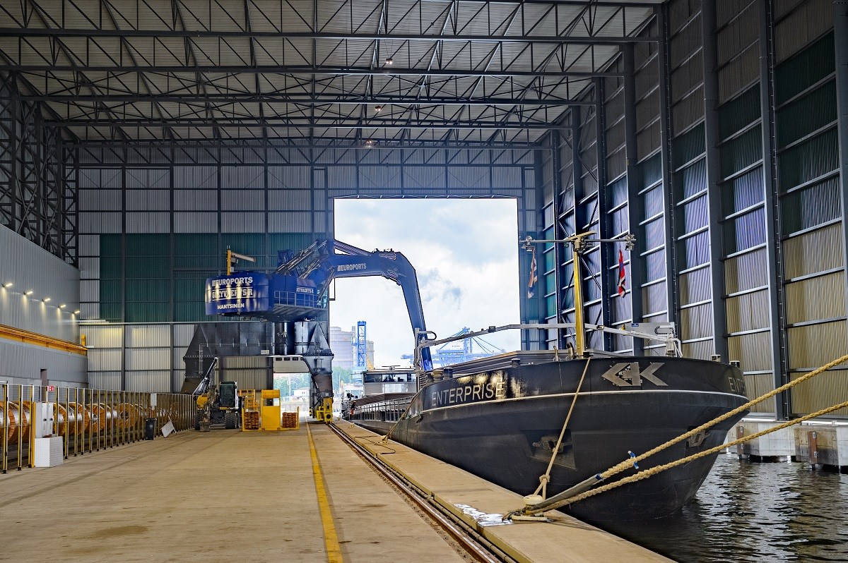 En allvädersterminal i Luleå Hamn skulle kunna vara en framtida möjlighet för lastning av stål på rulle. Foto: Arcelor Mittal En allvädersterminal i Luleå Hamn skulle kunna vara en framtida möjlighet för lastning av stål på rulle