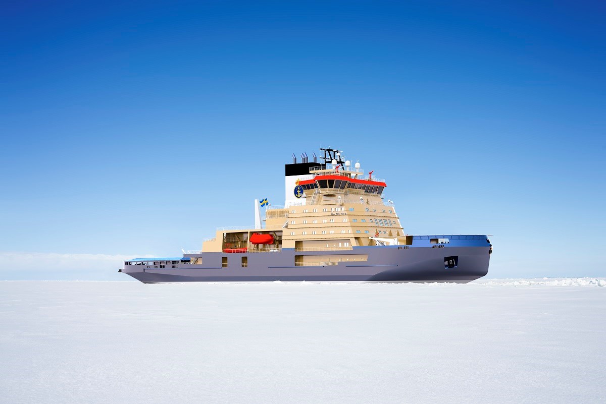 Aker Arctics design av nya isbrytare Fotograf/Källa: Aker Arctic Den nya isbrytaren har fått sin design.