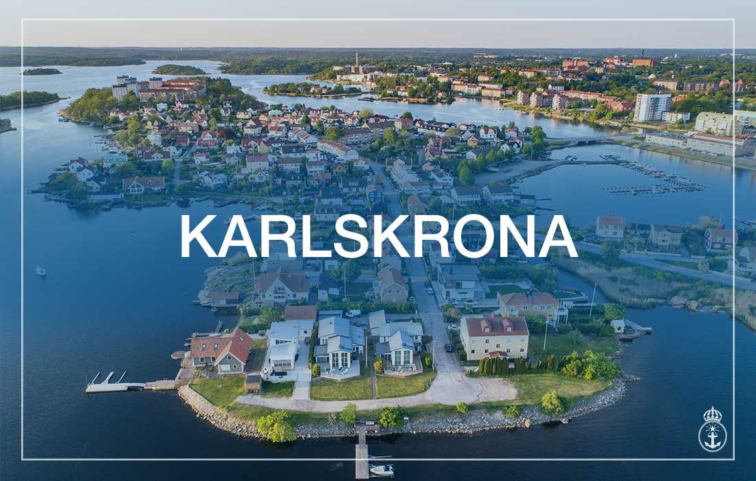 Sida som informerar om projektet Karlskrona hamn