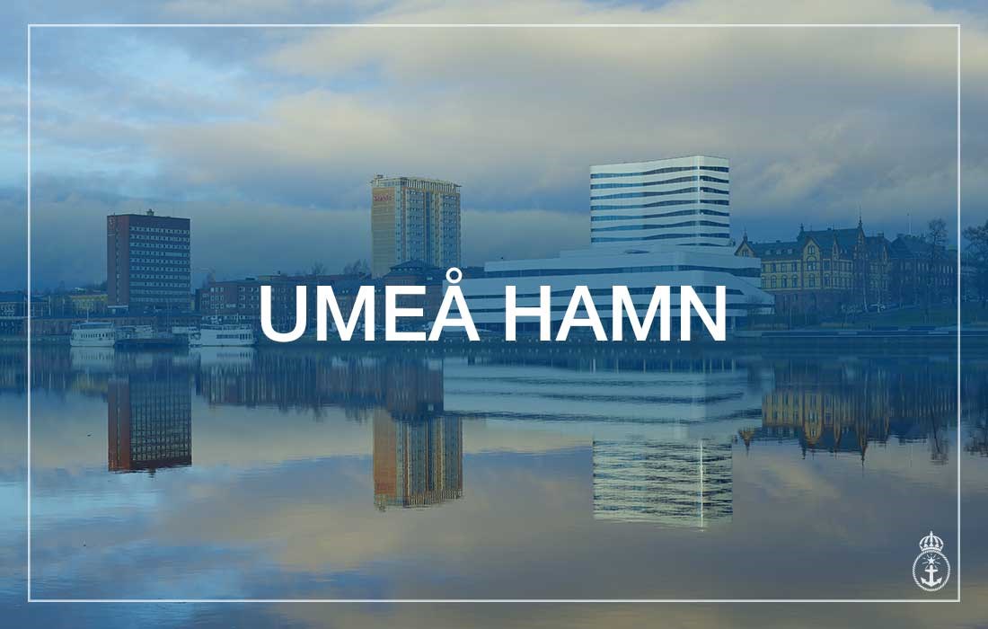Sida som informerar om projektet Umeå hamn