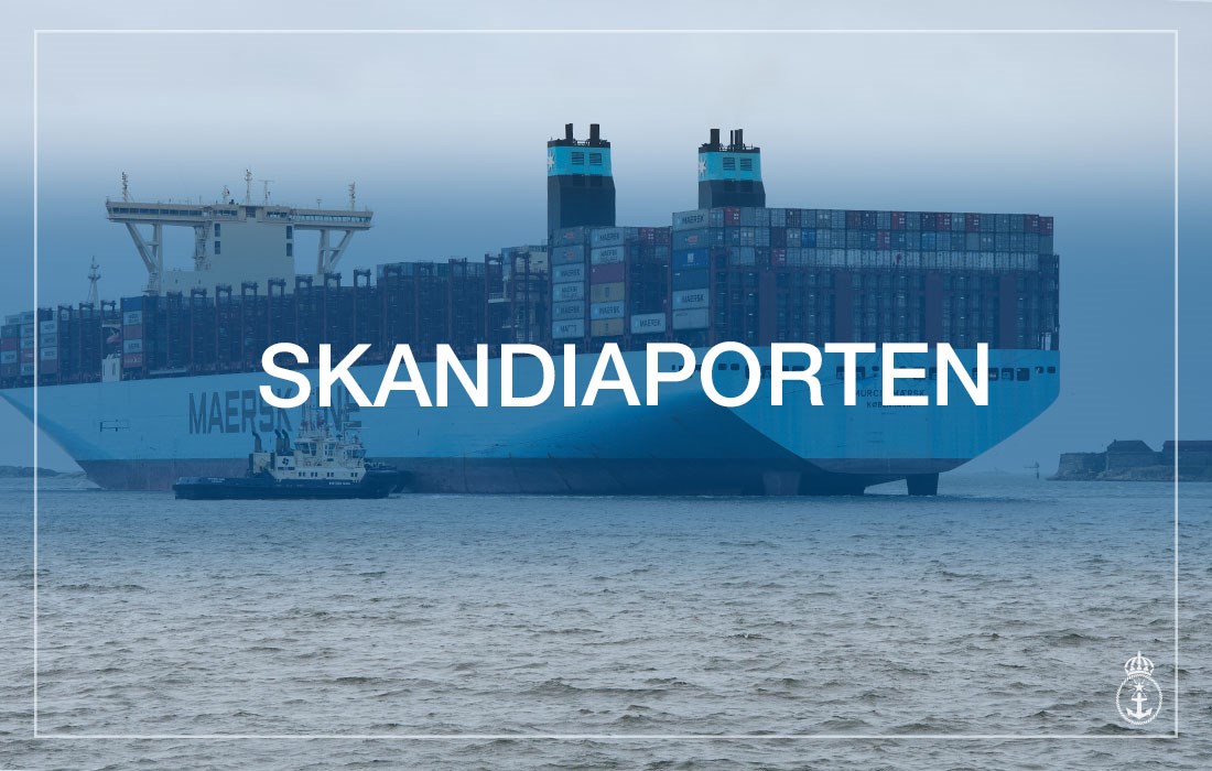 Bild på fartyg utanför Skandiaporten