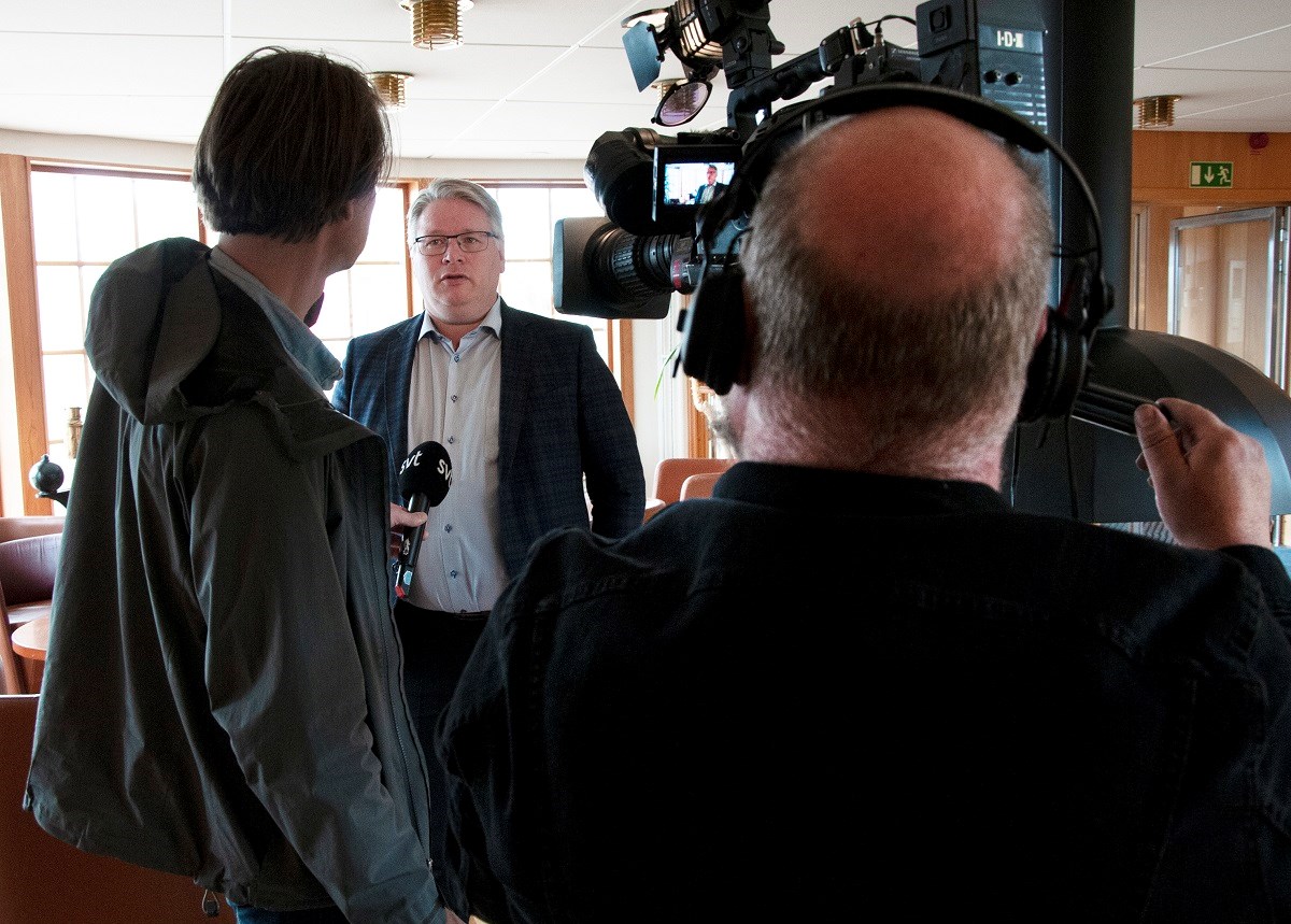 Henrik Vuorinen, VD Luleå Hámn, bedömer att dagens godsvolymer kommer att öka med 250 procent under en tioårsperiod utifrån de stora satsningar på fossilfri stålproduktion som planeras i Norrbotten. Arkivbild. Foto: Agne Hörnestig Henrik Vuorinen, VD Luleå Hamn