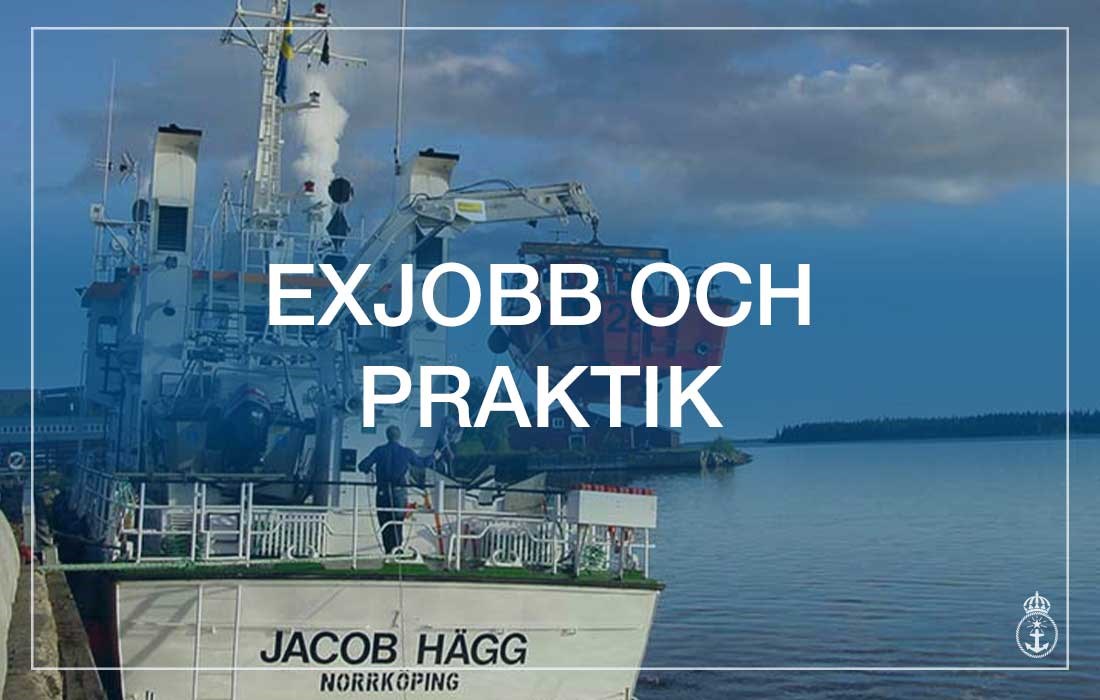 Bild på Jacob Hägg som tar upp en båt från vattnet. Bilden är en länk in till sidan där sjöfartsverket informerar om praktikmöjligheter