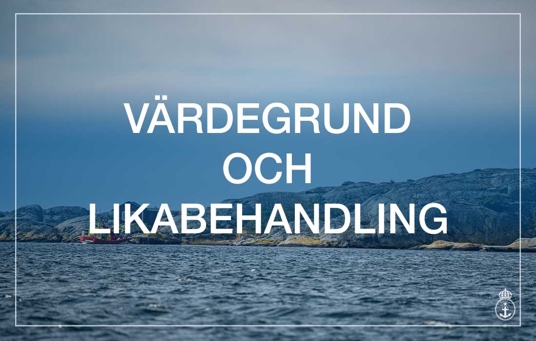 Bild på öppet hav. Klickar man på bilden kommer man in på informationssidan om Sjöfartsverkets Värdegrund och likabehandling