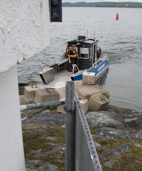 Bild på båten från fyren Bild på båten från fyren
