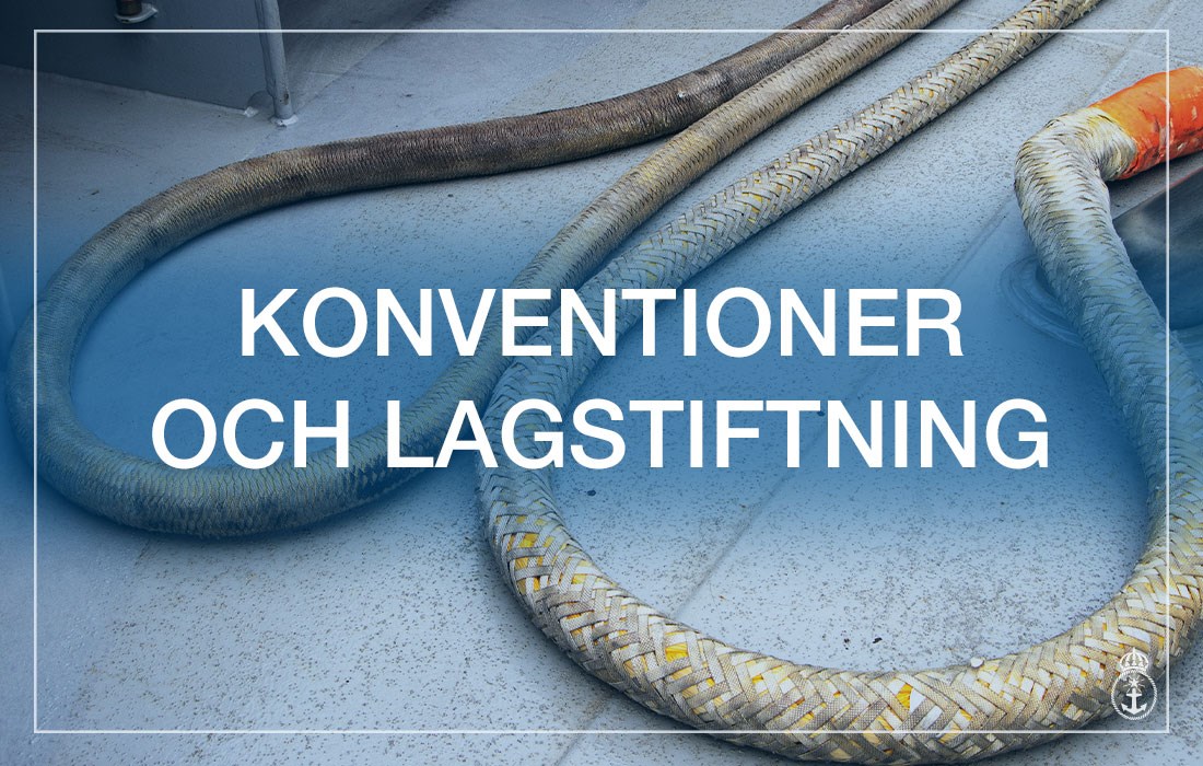 Bild på tross som ligger vie kaj. Klickar man på bilden kommer man till sidan som berör lagstiftning och konventioner.