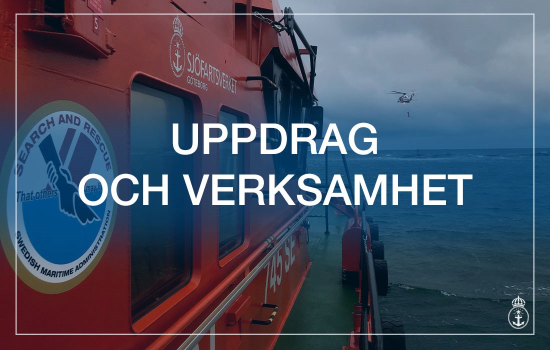 Bild på helikopter och fartyg som åker ut på räddningsärende.