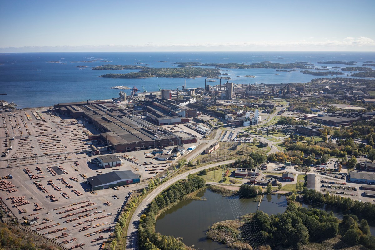 Foto: SSAB Flygbild över SSAB Oxelösund