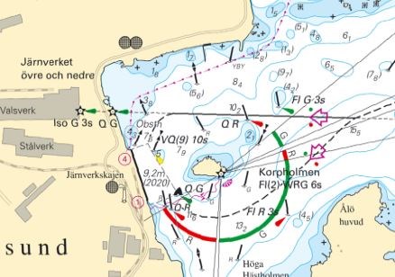 Sjökort över SSAB hamn Sjökort över SSAB hamn