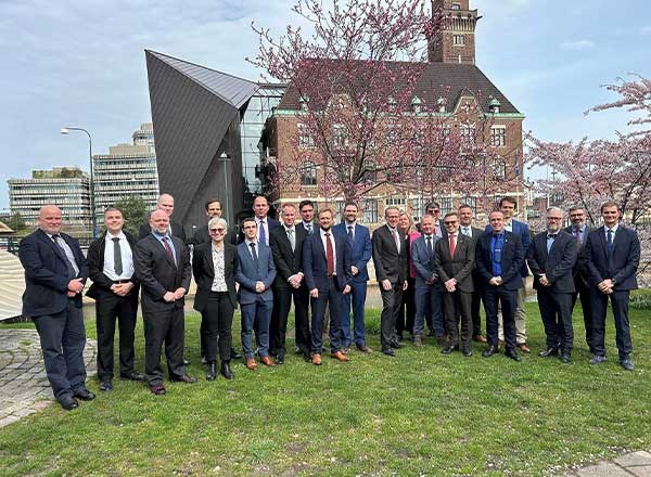 Den nordiska kommissionen Nordic Hydrographic Commission samlade under årsmöte i Malmö. Från Sjöfartsverket deltog Magnus Wallhagen, Annika Axne, Thomas Hammarklint och Hans Öiås. Bild på NHSC