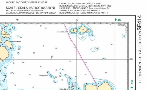 Archipelago chart /Skärgårdskort