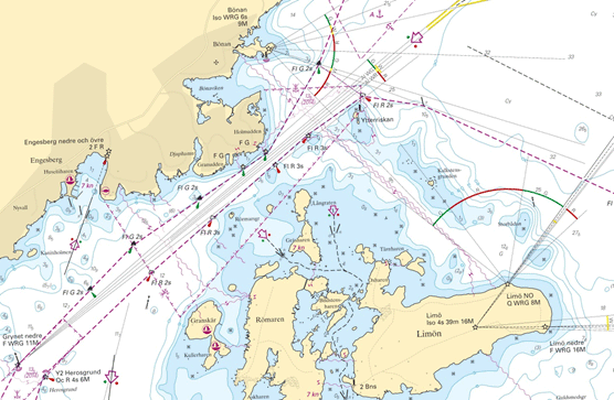 Bild på ett sjökort