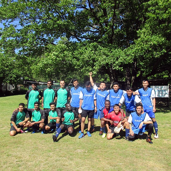 Team picture from a cruise ship team