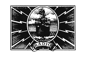 Illustration på fartyg och radiovågor