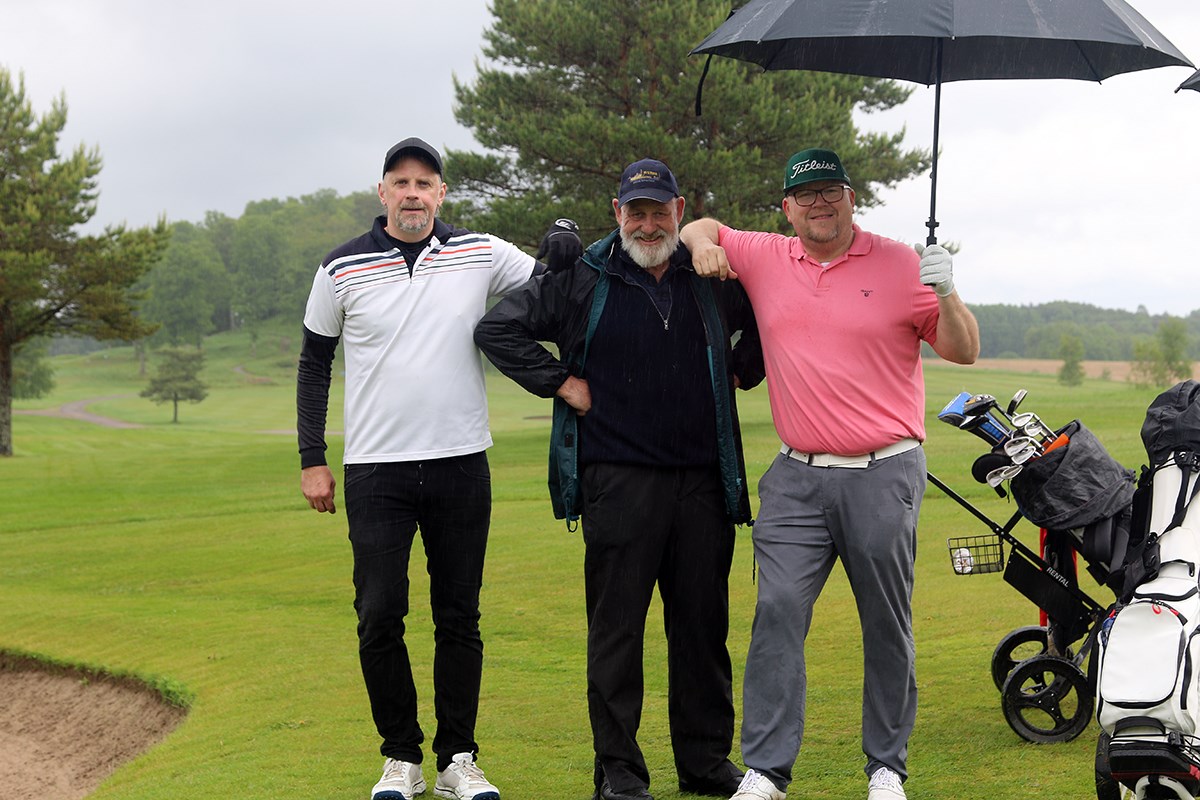 Tre golfspelare
