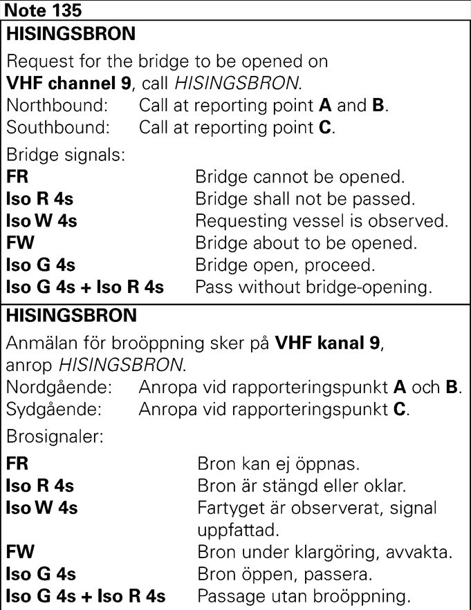 Text from Note 135 regarding bridge Hisingsbron Text from Note 135 regarding bridge Hisingsbron